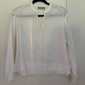Everlane Cream Long Sleeve Blouse